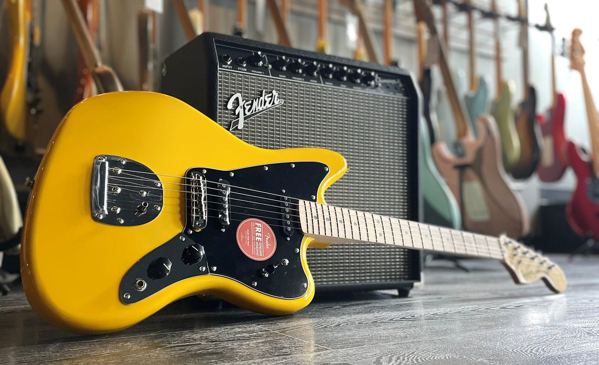 Graffiti Yellow and Factory Fresh: Two FSR Squier Guitars That Pop
