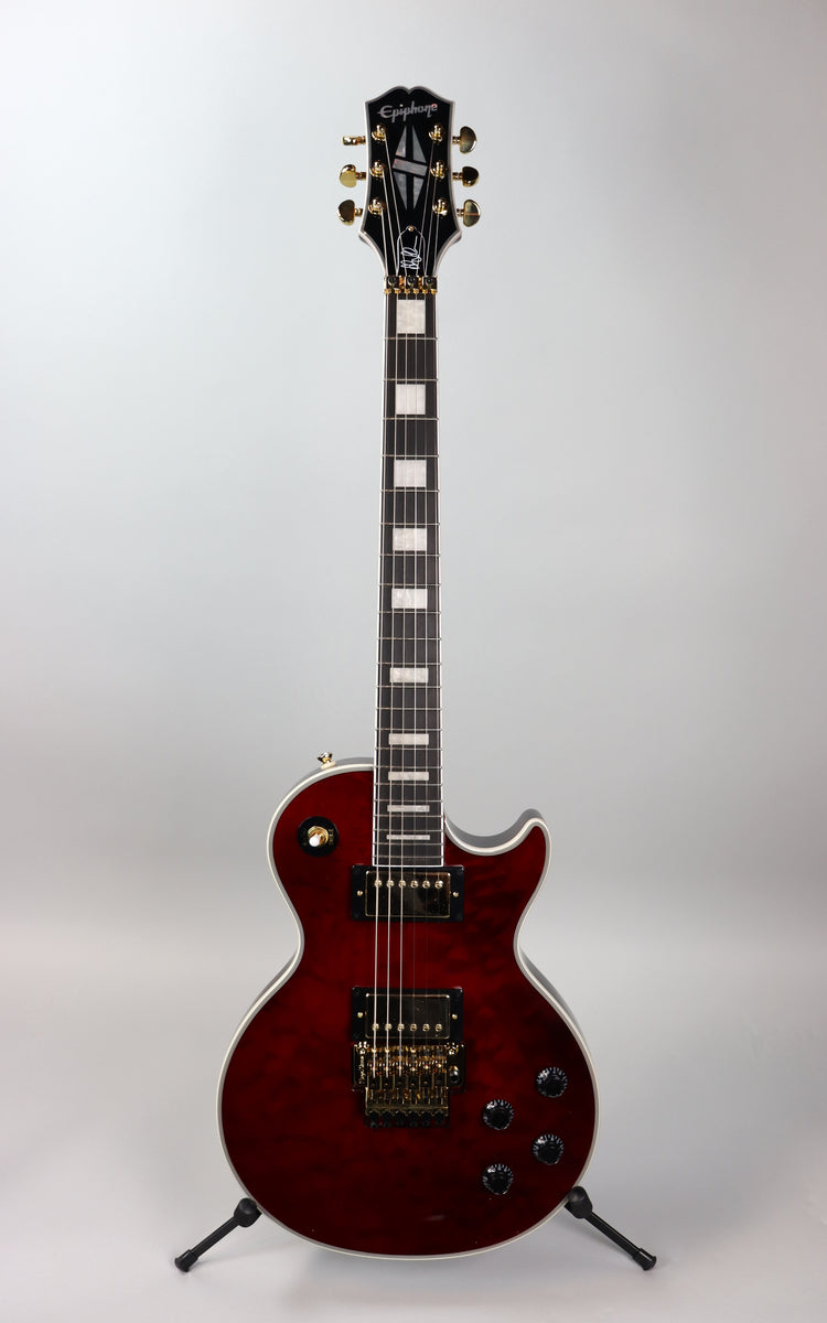 ギター Epiphone Les Paul Custom Axces, Ruby Epiphone Alex Lifeson Les Paul Custom Axcess Ruby 9.0 #24011520130