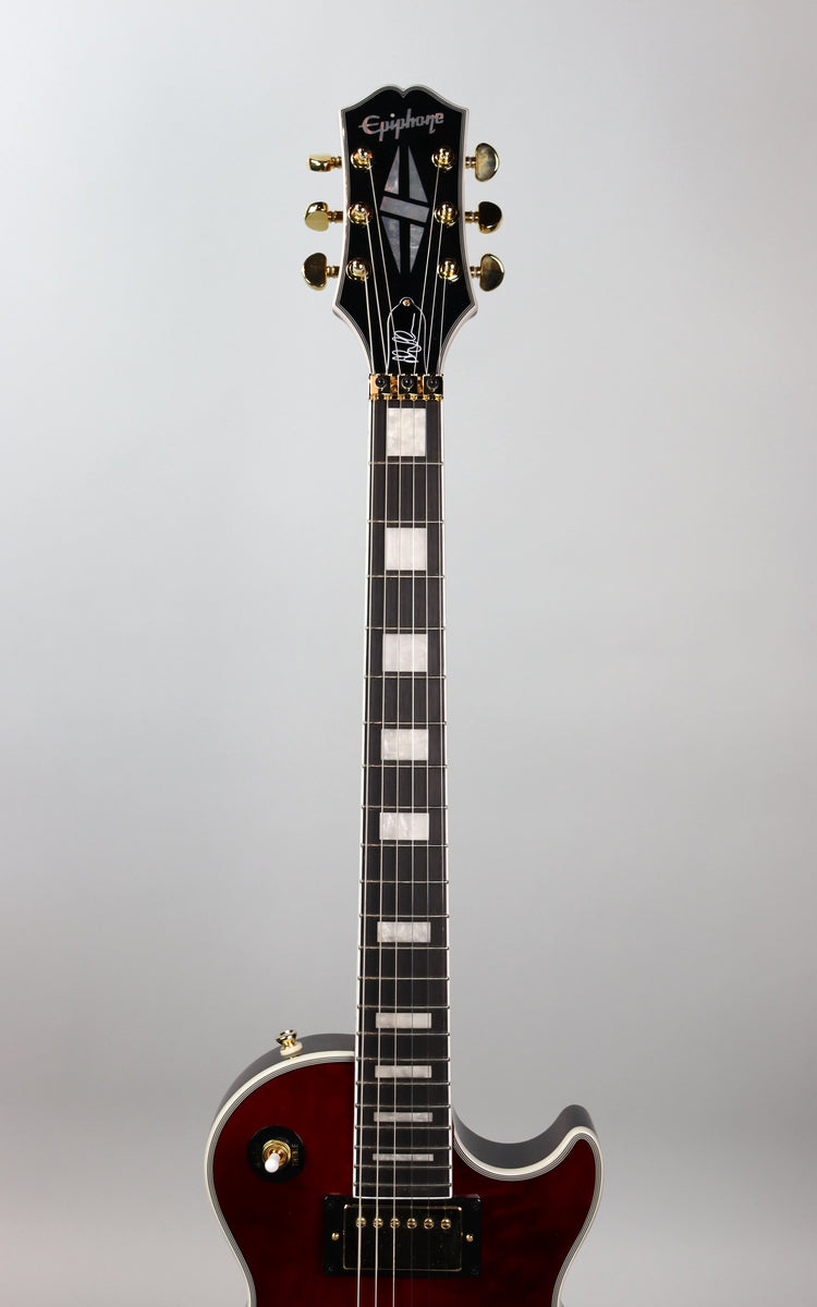 ギター Epiphone Les Paul Custom Axces, Ruby Epiphone Alex Lifeson Les Paul Custom Axcess Electric Guitar