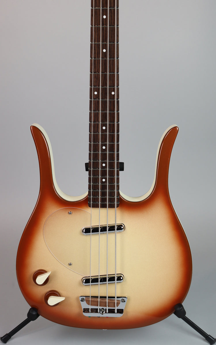 Danelectro Longhorn Bass Copperburst Left Handed – Detroit Guitar