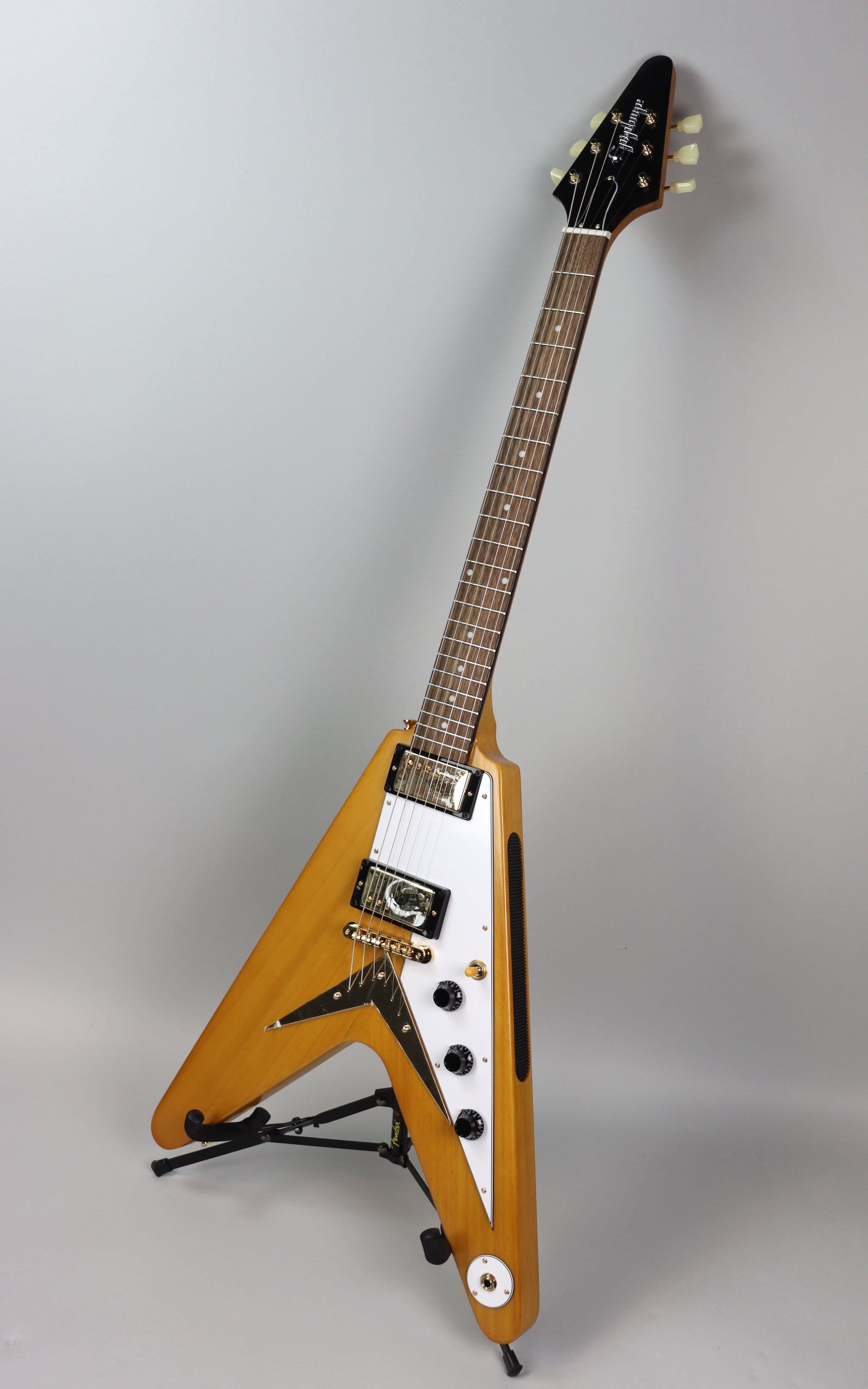 Epiphone 1958 Korina Flying V (White Pickguard) Aged Natural