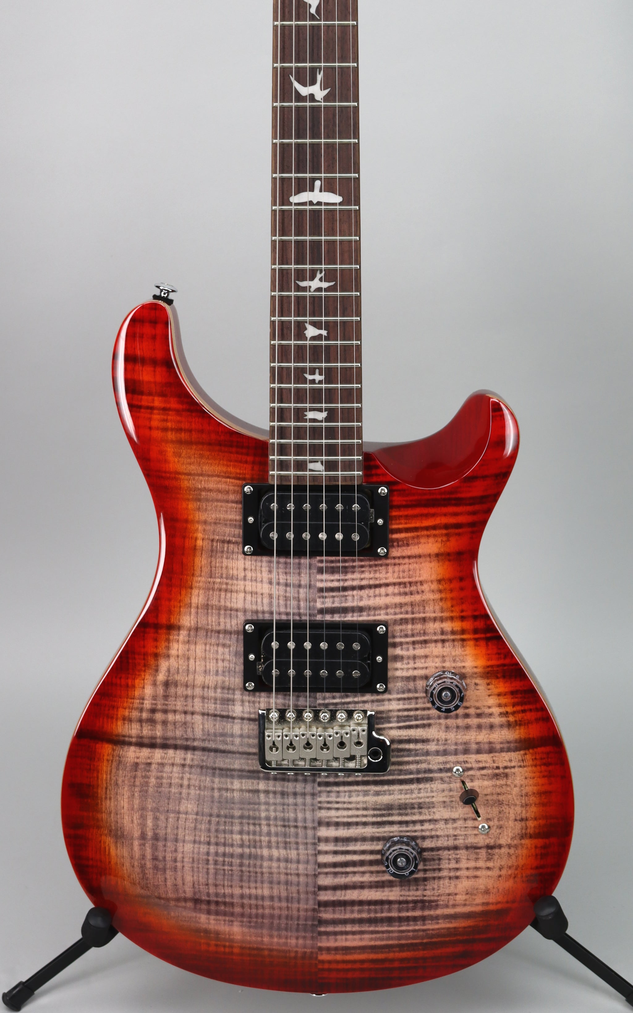 Paul Reed Smith SE Custom 24 Charcoal Cherry Burst – Detroit Guitar