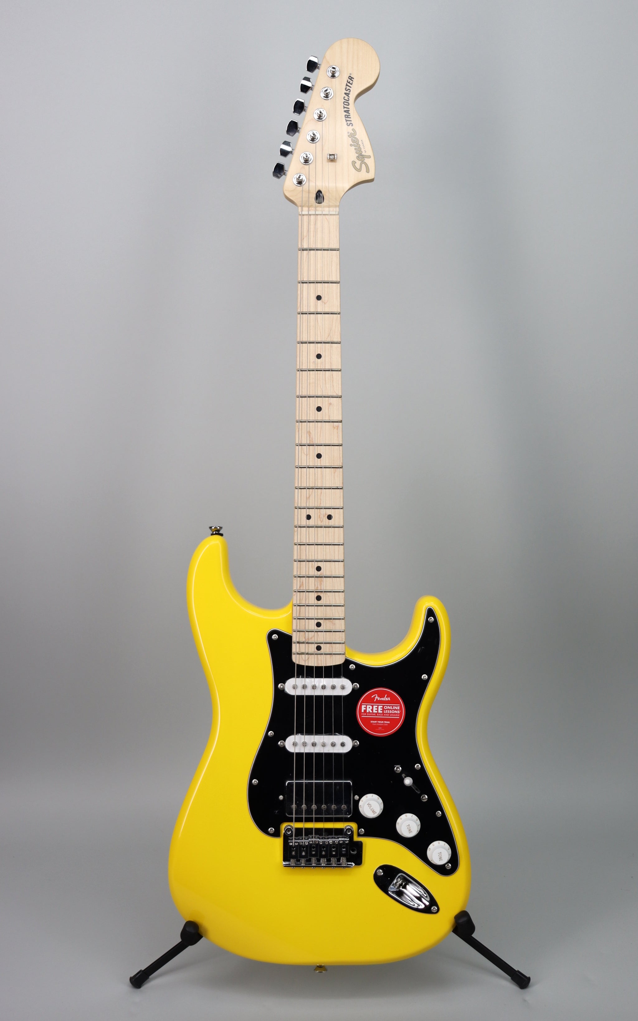Squier FSR Affinity Stratocaster Graffiti Yellow – Detroit Guitar