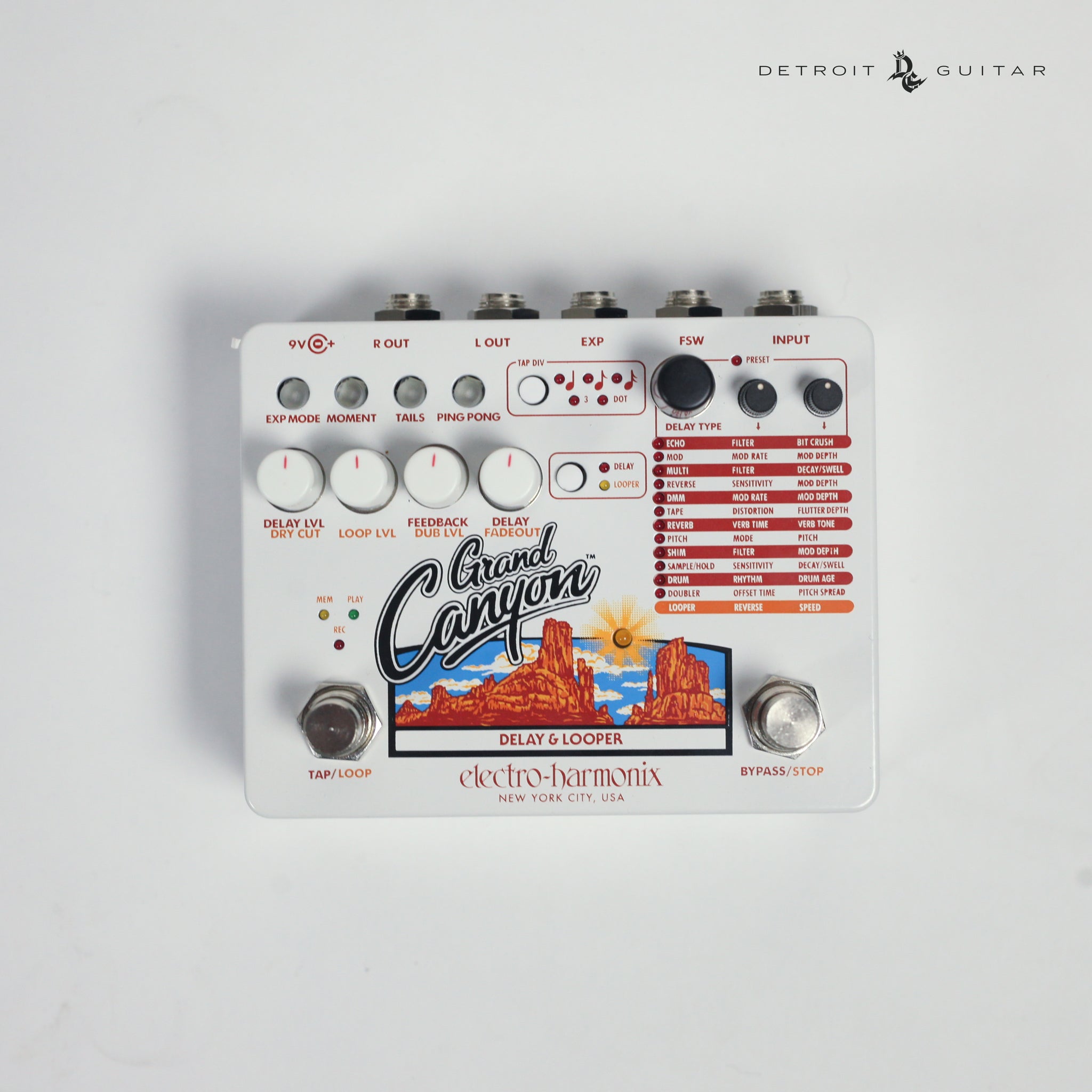 grand canyon delay pedal Electro-Harmonix Grand Canyon Delay Looper – Detroit Guitar